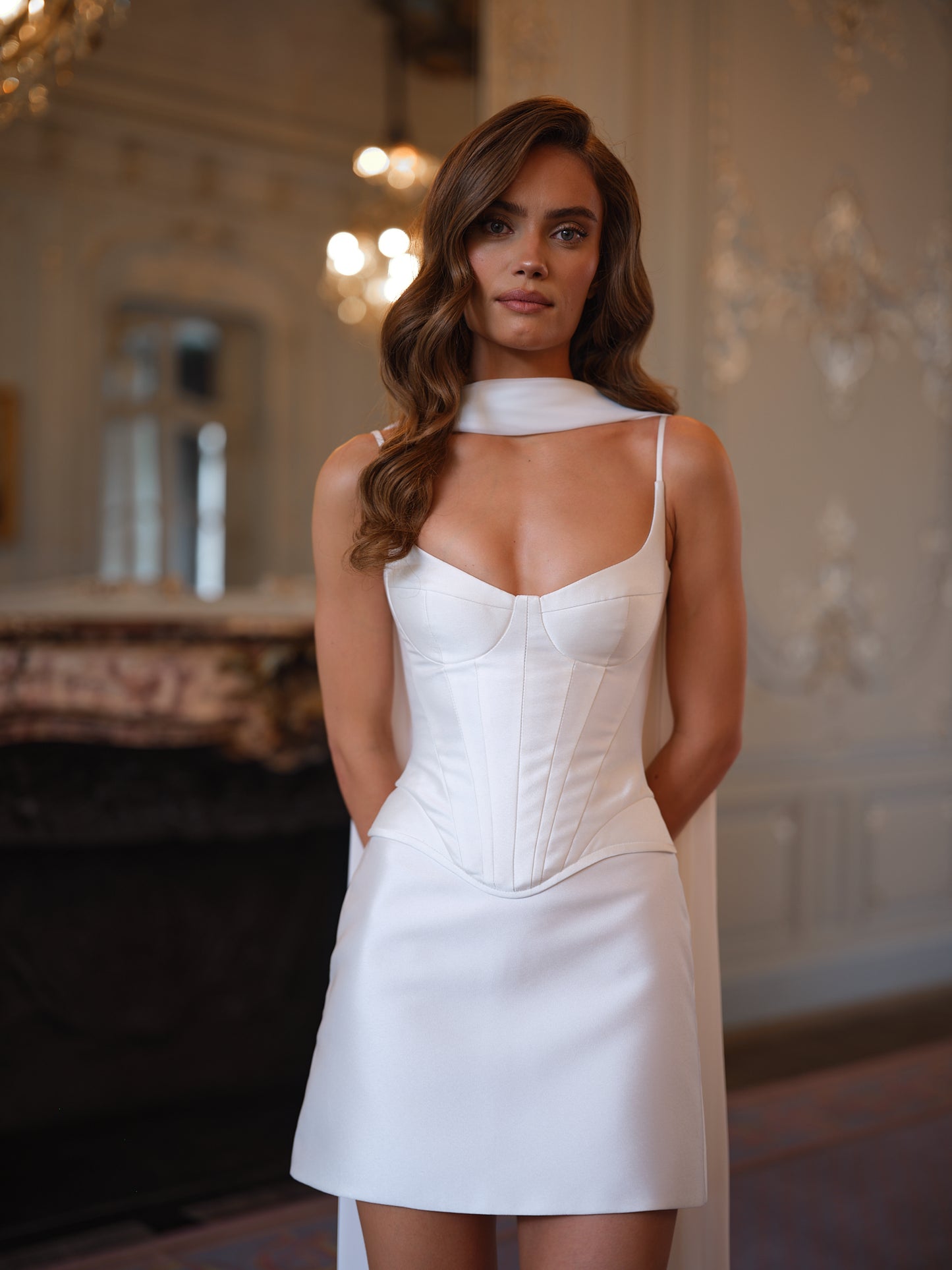 PENELOPE DOUBLE SATIN MINI